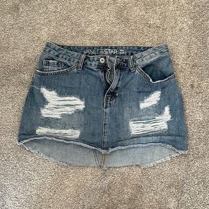 Jean mini skirt
